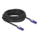 Delock RJ45 hálózati kábel Cat.6 UTP 180 -os hajlítással apák fekete színű 7,5 m (80930)