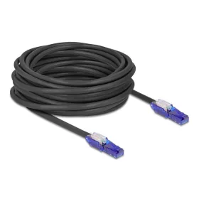   Delock RJ45 hálózati kábel Cat.6 UTP 180 -os hajlítással apák fekete színű 10 m (80931)