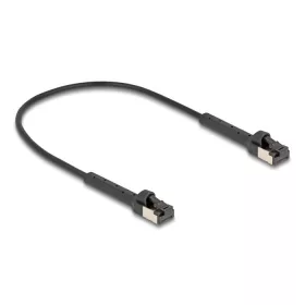   Delock RJ45 vékony hálózati kábel Cat.6A U/FTP hajlítható fekete 0,25 m hosszú (80932)