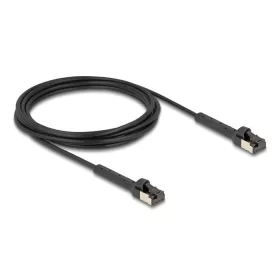   Delock RJ45 vékony hálózati kábel Cat.6A U/FTP hajlítható fekete 3 m hosszú (80936)