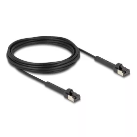   Delock RJ45 vékony hálózati kábel Cat.6A U/FTP hajlítható fekete 5 m hosszú (80937)