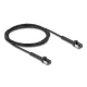 Delock RJ45 vékony hálózati kábel Cat.8.1 U/FTP hajlítható akár 40 Gbps fekete 2 m (80941)