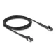 Delock RJ45 vékony hálózati kábel Cat.8.1 U/FTP hajlítható akár 40 Gbps fekete 3 m (80942)
