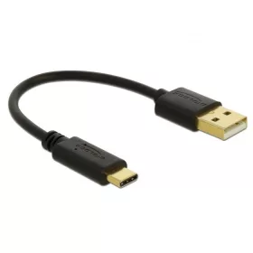   Delock Töltő kábel USB A-típusú - USB Type-C  csatlakozó végekkel 3 A 15 cm