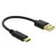Delock Töltő kábel USB A-típusú - USB Type-C  csatlakozó végekkel 3 A 15 cm