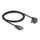 Delock USB 2.0 kábel USB Type-C  apa csatlakozó csavarokkal - USB Type-C  apa csatlakozó csavarokkal ívelt bal / jobb PD 3.0 60 W 2 m (80957)