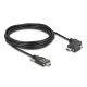 Delock USB 2.0 kábel USB Type-C  apa csatlakozó csavarokkal - USB Type-C  apa csatlakozó csavarokkal ívelt bal / jobb PD 3.0 60 W 5 m (80959)