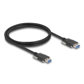   Delock USB 5 Gbps kábel A-típusú apa - A-típusú apa 22 mm-es csavar távolsággal 1 m, fekete