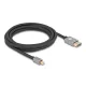 Delock Mini DisplayPort - DisplayPort-kábel 8K 60 Hz 3 m szürke fém retesz nélküli (81093)