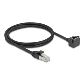   Delock Hálózat bővítő kábel RJ45 apa - RJ45 anya 90 -ban hajlított, Cat.6 F/UTP, 1 m, fekete
