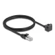 Delock Hálózat bővítő kábel RJ45 apa - RJ45 anya 90 -ban hajlított, Cat.6 F/UTP, 1 m, fekete