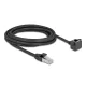 Delock Hálózat bővítő kábel RJ45 apa - RJ45 anya 90 -ban hajlított, Cat.6 F/UTP, 3 m, fekete