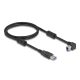 Delock USB 5 Gbps kábel A-típusú apa - B-típusú apa 90  balra hajlítva 1 m (81100)
