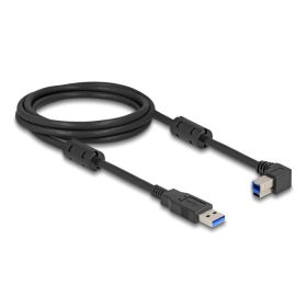   Delock USB 5 Gbps kábel A-típusú apa - B-típusú apa 90  balra hajlítva 2 m (81101)
