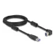Delock USB 5 Gbps kábel A-típusú apa - B-típusú apa 90  balra hajlítva 2 m (81101)