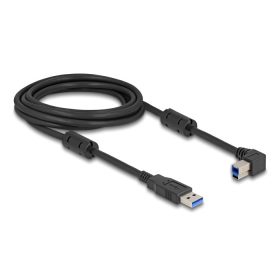   Delock USB 5 Gbps kábel A-típusú apa - B-típusú apa 90  balra hajlítva 3 m (81102)