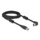 Delock USB 5 Gbps kábel A-típusú apa - B-típusú apa 90  balra hajlítva 3 m (81102)
