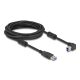 Delock USB 5 Gbps kábel A-típusú apa - B-típusú apa 90  balra hajlítva 5 m (81103)