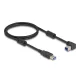 Delock USB 5 Gbps kábel A-típusú apa - B-típusú apa 90  felfelé néző csatlakozóapaval 1 m (81104)