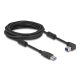 Delock USB 5 Gbps kábel A-típusú apa - B-típusú apa 90  felfelé néző csatlakozóapaval 5 m (81107)