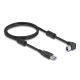 Delock USB 5 Gbps kábel A-típusú apa - B-típusú apa 90  jobbra hajlítva 1 m (81108)