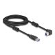 Delock USB 5 Gbps kábel A-típusú apa - B-típusú apa 90  jobbra hajlítva 3 m (81110)