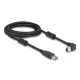 Delock USB 5 Gbps kábel A-típusú apa - B-típusú apa 90  jobbra hajlítva 3 m (81110)