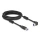 Delock USB 5 Gbps kábel A-típusú apa - B-típusú apa 90  jobbra hajlítva 5 m (81111)