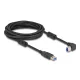 Delock USB 5 Gbps kábel A-típusú apa - B-típusú apa 90  jobbra hajlítva 5 m (81111)