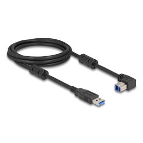   Delock USB 5 Gbps kábel A-típusú apa - B-típusú apa 90  lefelé néző csatlakozóapaval 2 m (81113)