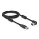 Delock USB 5 Gbps kábel A-típusú apa - B-típusú apa 90  lefelé néző csatlakozóapaval 2 m (81113)