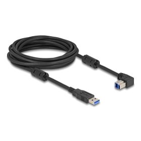   Delock USB 5 Gbps kábel A-típusú apa - B-típusú apa 90  lefelé néző csatlakozóapaval 5 m (81115)