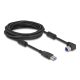 Delock USB 5 Gbps kábel A-típusú apa - B-típusú apa 90  lefelé néző csatlakozóapaval 5 m (81115)