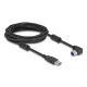 Delock USB 5 Gbps kábel A-típusú apa - B-típusú apa 90  lefelé néző csatlakozóapaval 5 m (81115)