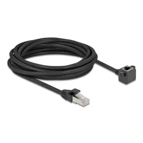   Delock Hálózat bővítő kábel RJ45 apa - RJ45 anya 90 -ban hajlított, Cat.6 F/UTP, 5 m, fekete