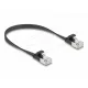 Delock RJ45 lapos patch kábelcsatlakozó a dugóhoz Cat.6A U/FTP 0,25 m fekete