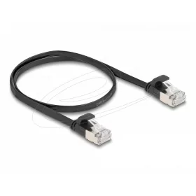   Delock RJ45 lapos patch kábelcsatlakozó a dugóhoz Cat.6A U/FTP 0,5 m fekete