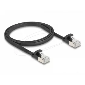   Delock RJ45 lapos patch kábelcsatlakozó a dugóhoz Cat.6A U/FTP 1 m fekete