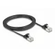Delock RJ45 lapos patch kábelcsatlakozó a dugóhoz Cat.6A U/FTP 1,5 m fekete