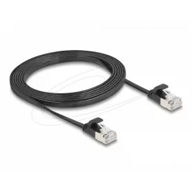  Delock RJ45 lapos patch kábelcsatlakozó a dugóhoz Cat.6A U/FTP 2 m fekete