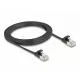 Delock RJ45 lapos patch kábelcsatlakozó a dugóhoz Cat.6A U/FTP 2 m fekete