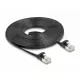 Delock RJ45 lapos patch kábelcsatlakozó a dugóhoz Cat.6A U/FTP 5 m fekete