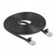 Delock RJ45 lapos patch kábelcsatlakozó Cat.6A U/FTP 7,5 m fekete