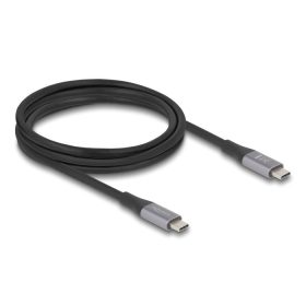   Delock USB 40 Gbps kábel USB Type-C  dugó - dugó PD 3.1 240 W E-Marker 2 m szürke fém