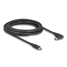   Delock Aktív USB 10 Gbps kábel USB Type-C  apa- balra / jobbra hajlított apa 3 m 8K PD 60 W E-Markerrel