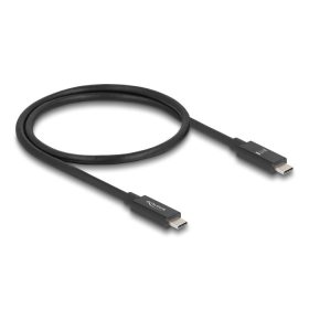   Delock USB 80 Gbps kábel USB Type-C  dugó - dugó 16K 60 Hz PD 3.1 240 W E-Marker koaxiális 0,5 m fekete
