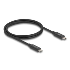   Delock USB 80 Gbps kábel USB Type-C  dugó - dugó 16K 60 Hz PD 3.1 240 W E-Marker koaxiális 1 m fekete