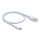 Delock USB 2.0 kábel USB A-típusú dugó - USB Type-C  dugó 0,5 m kék Szilikon