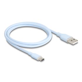   Delock USB 2.0 kábel USB A-típusú dugó - USB Type-C  dugó 1 m kék Szilikon