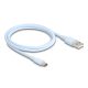 Delock USB 2.0 kábel USB A-típusú dugó - USB Type-C  dugó 1 m kék Szilikon